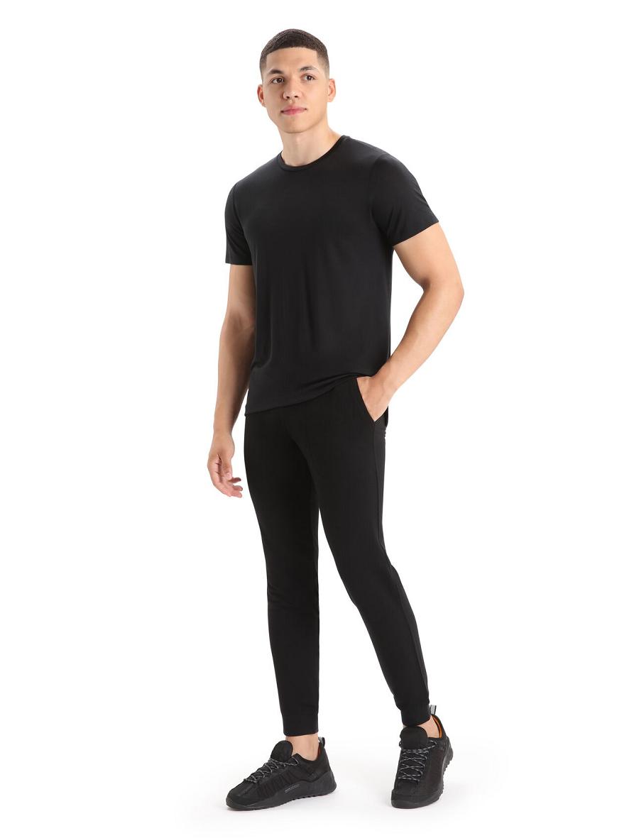 Black Icebreaker Merino Sphere II Short Sleeve Men's T Shirts | AU 1155TCEV